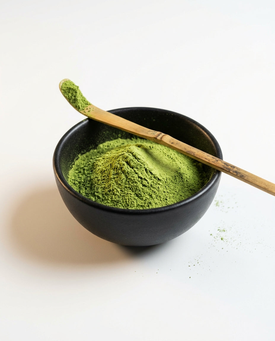 Jade matcha in de kom