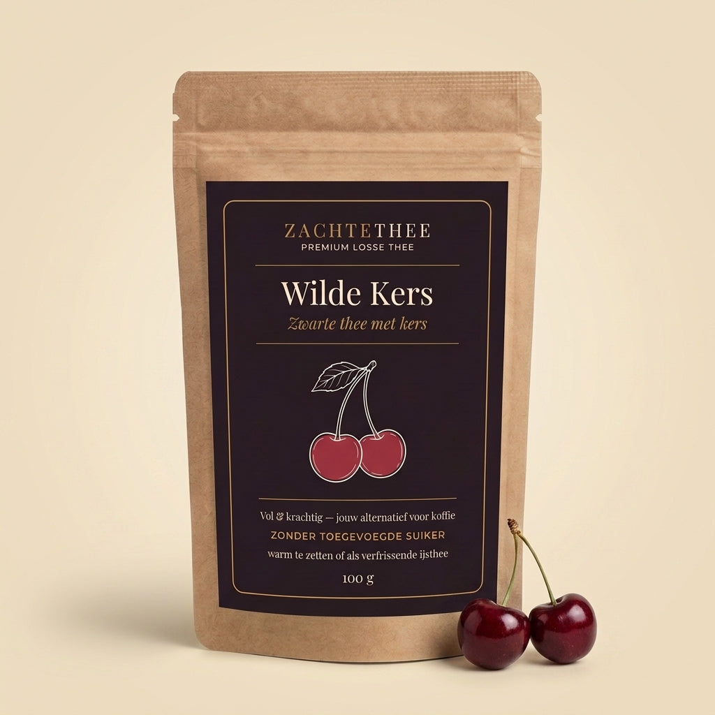 Wilde Kers zwarte thee met kers doypack 100g