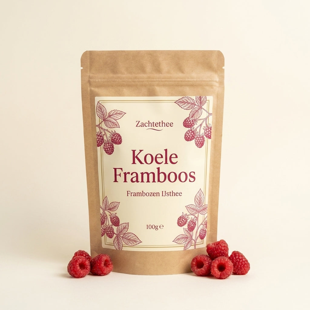 Koele Framboos frambozen ijsthee doypack 100g